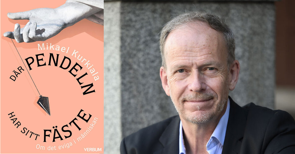 Omslag till: Där pendeln har sitt fäste. Man i blå skjorta och kavaj. | © Foto: Magnus Aronson