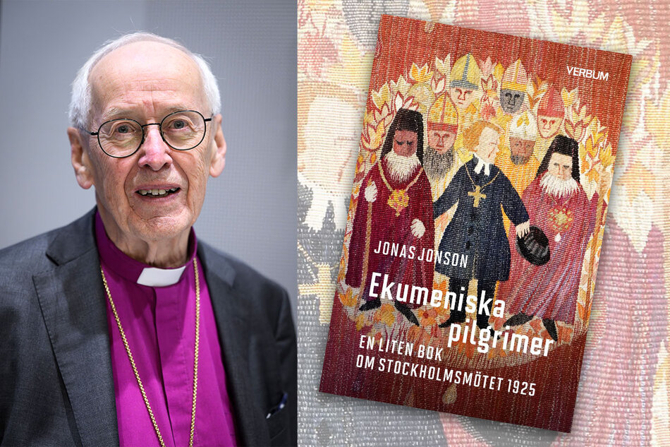 En äldre man i lila biskopsskjorta | © Foto: Magnus Aronson