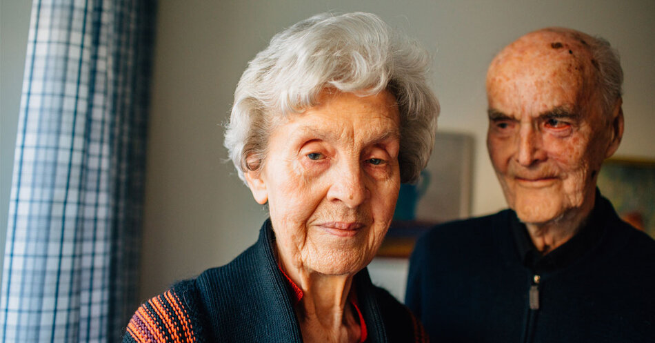 Britt-Louise och Martin Lönnebo på Martins 90-års dag.  | © Foto: Zandra Erikshed