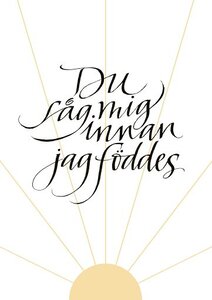 Dopbevis: Kalligrafi, 25-pack